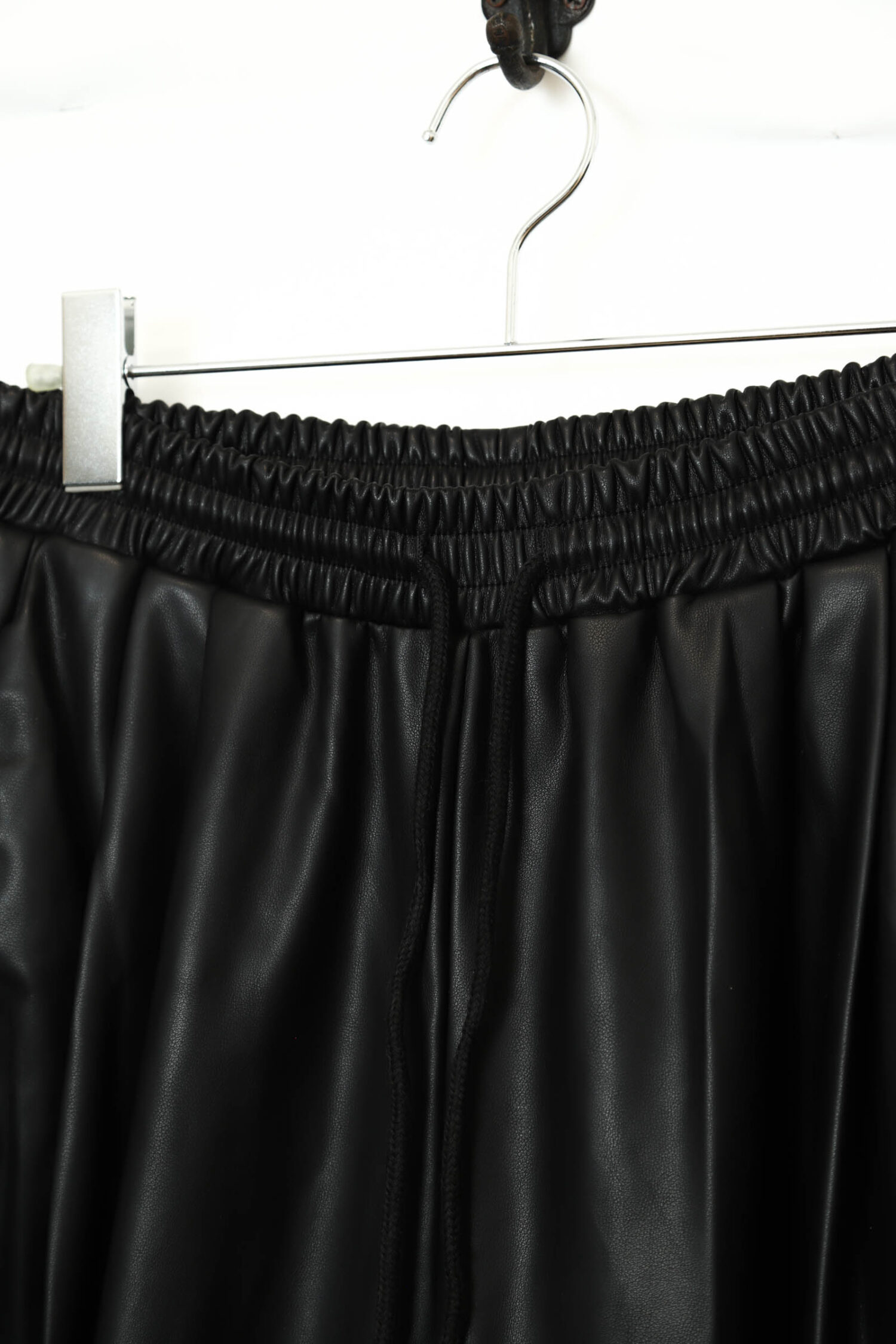 Alternative view of VINTAGE FAKE LEATHER WIDE FLARE PANTS/W60-82