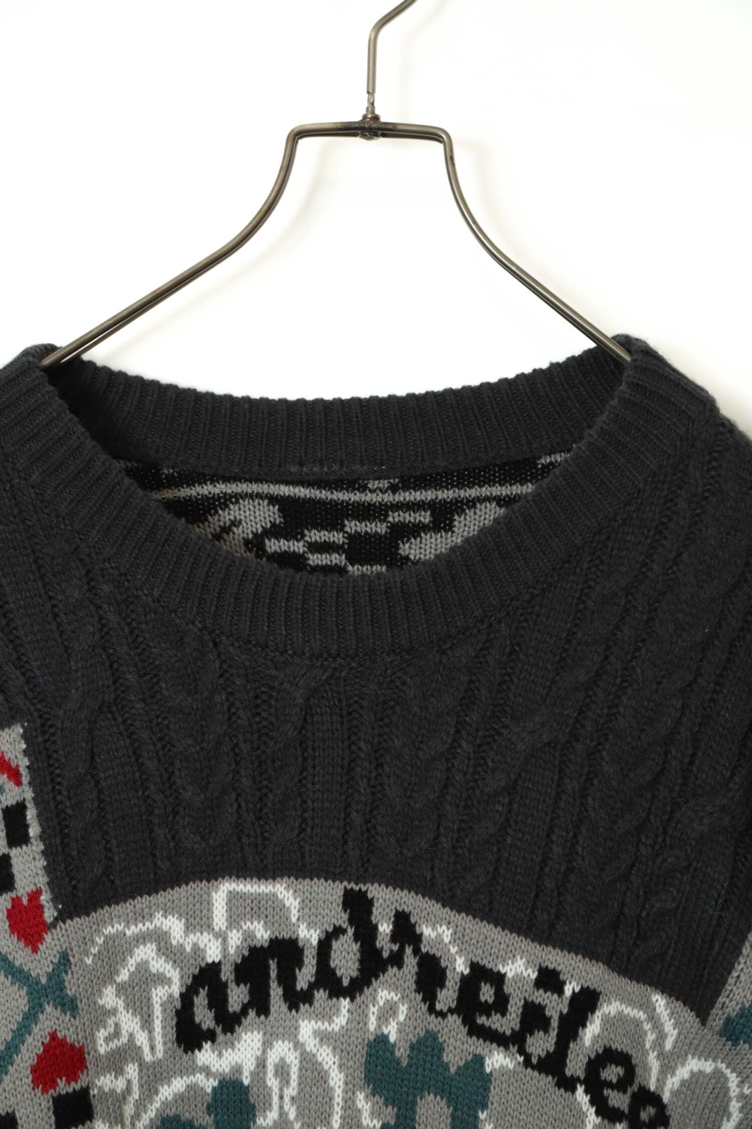 Alternative view of VINTAGE PATTERN KNITED SWEATER/XL