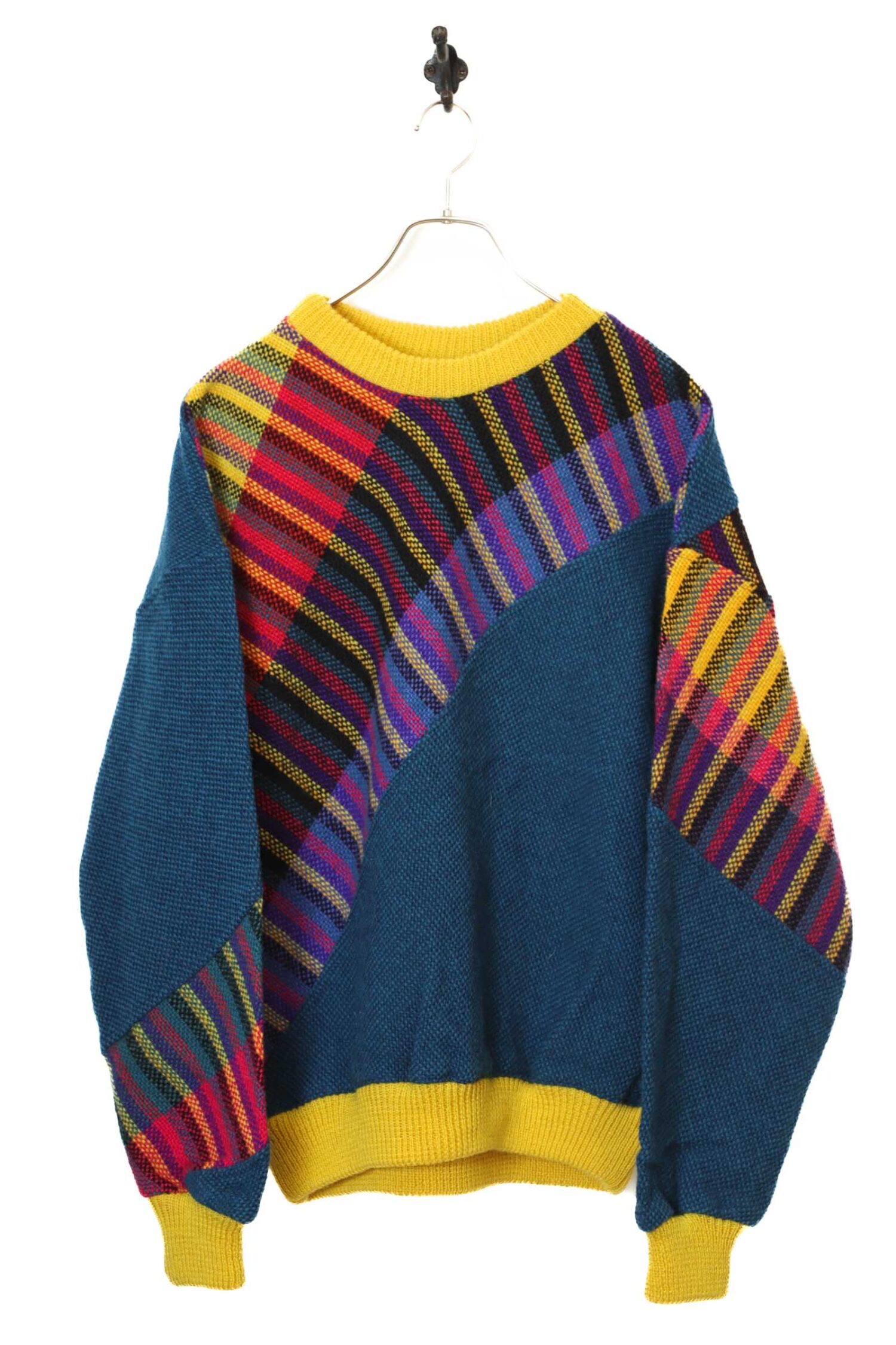 USED PATTERN KNITED SWEATER/L
