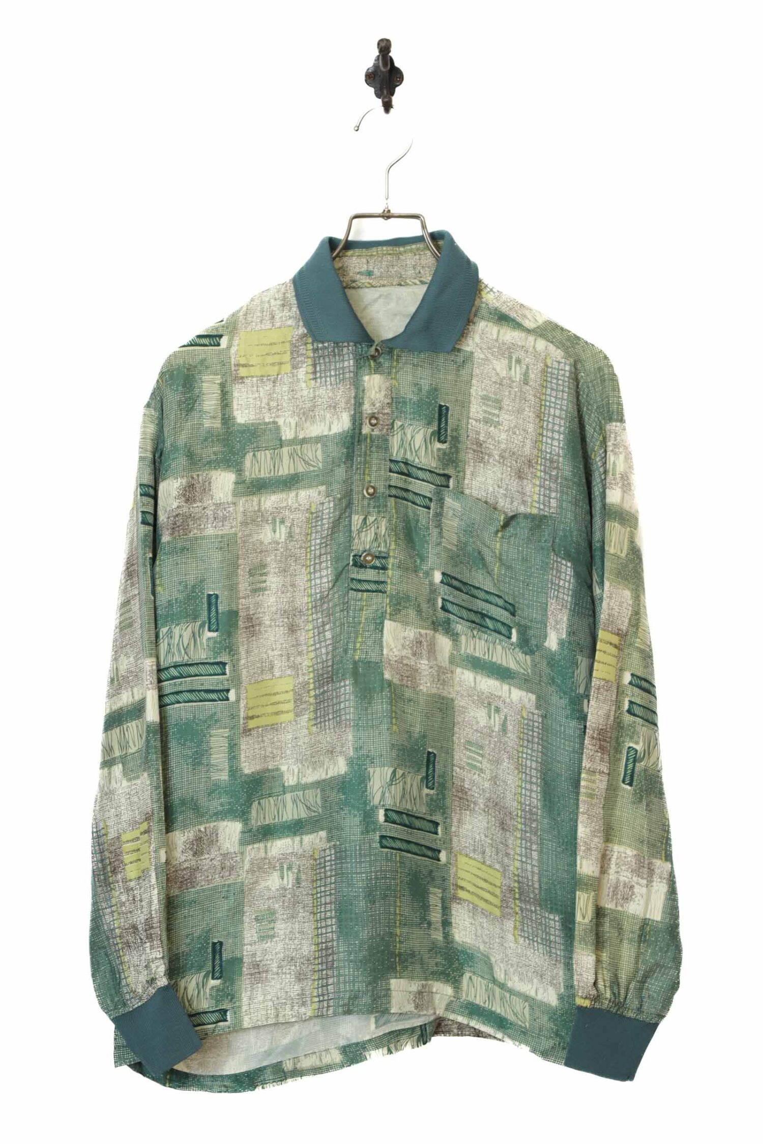 VINTAGE PRINTED PULL-OVER SHIRT/M
