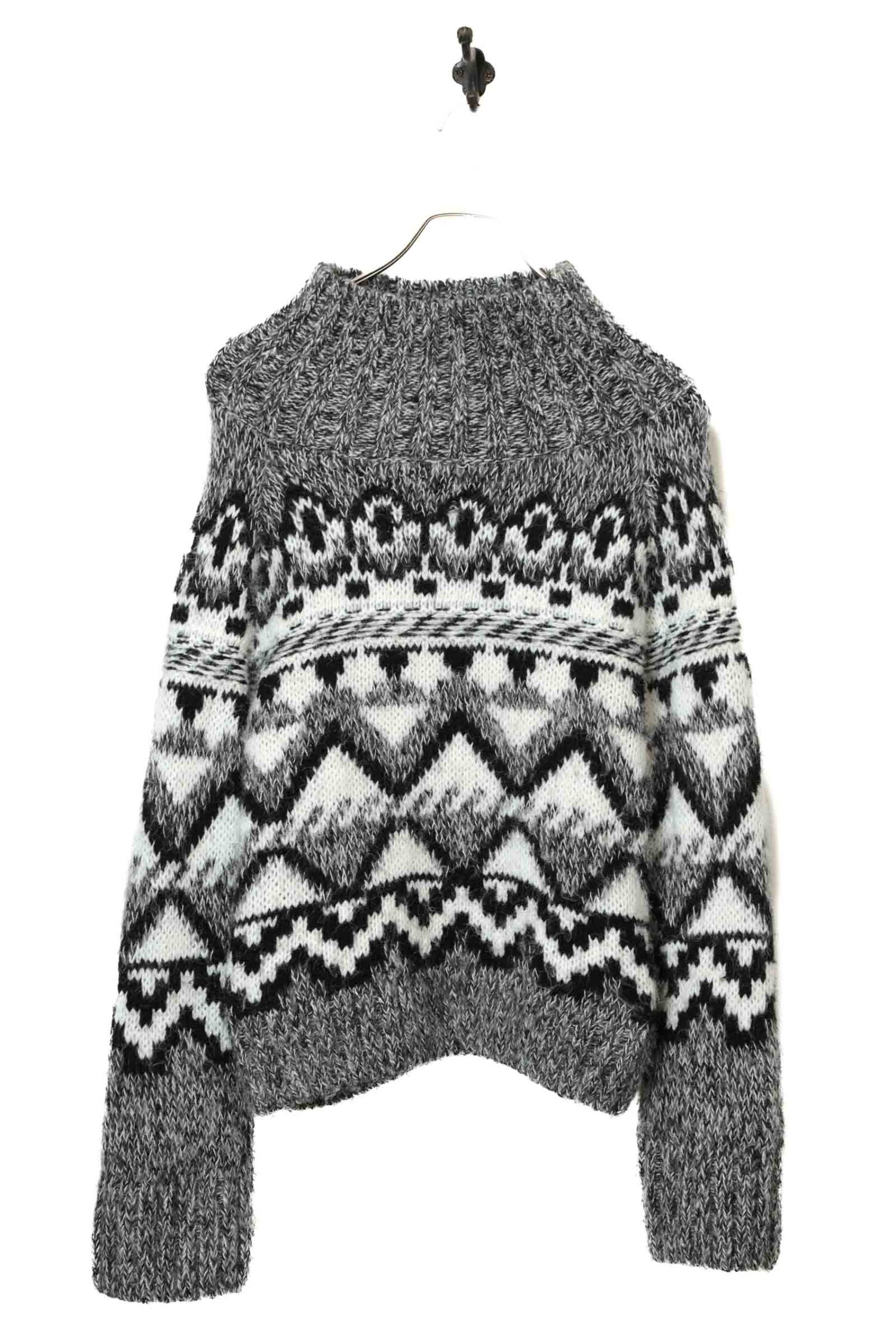 VINTAGE PATTERN KNITTED SWEATER/L