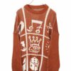 VINTAGE PATTERN KNITED SWEATER/XL
