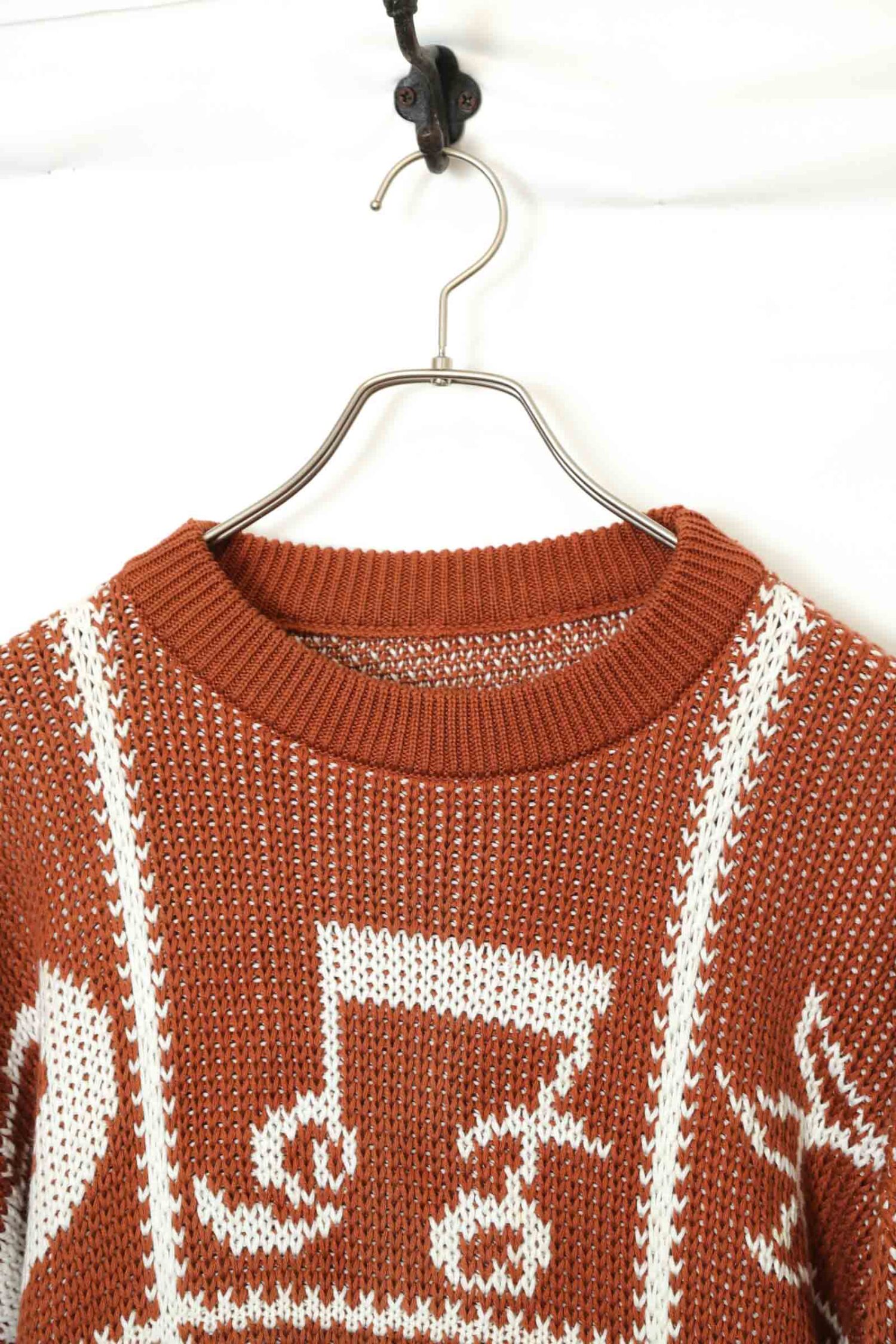 Alternative view of VINTAGE PATTERN KNITED SWEATER/XL