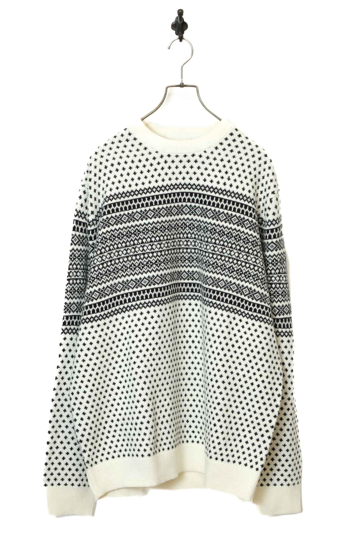 VINTAGE PATTERN KNITED SWEATER/XL