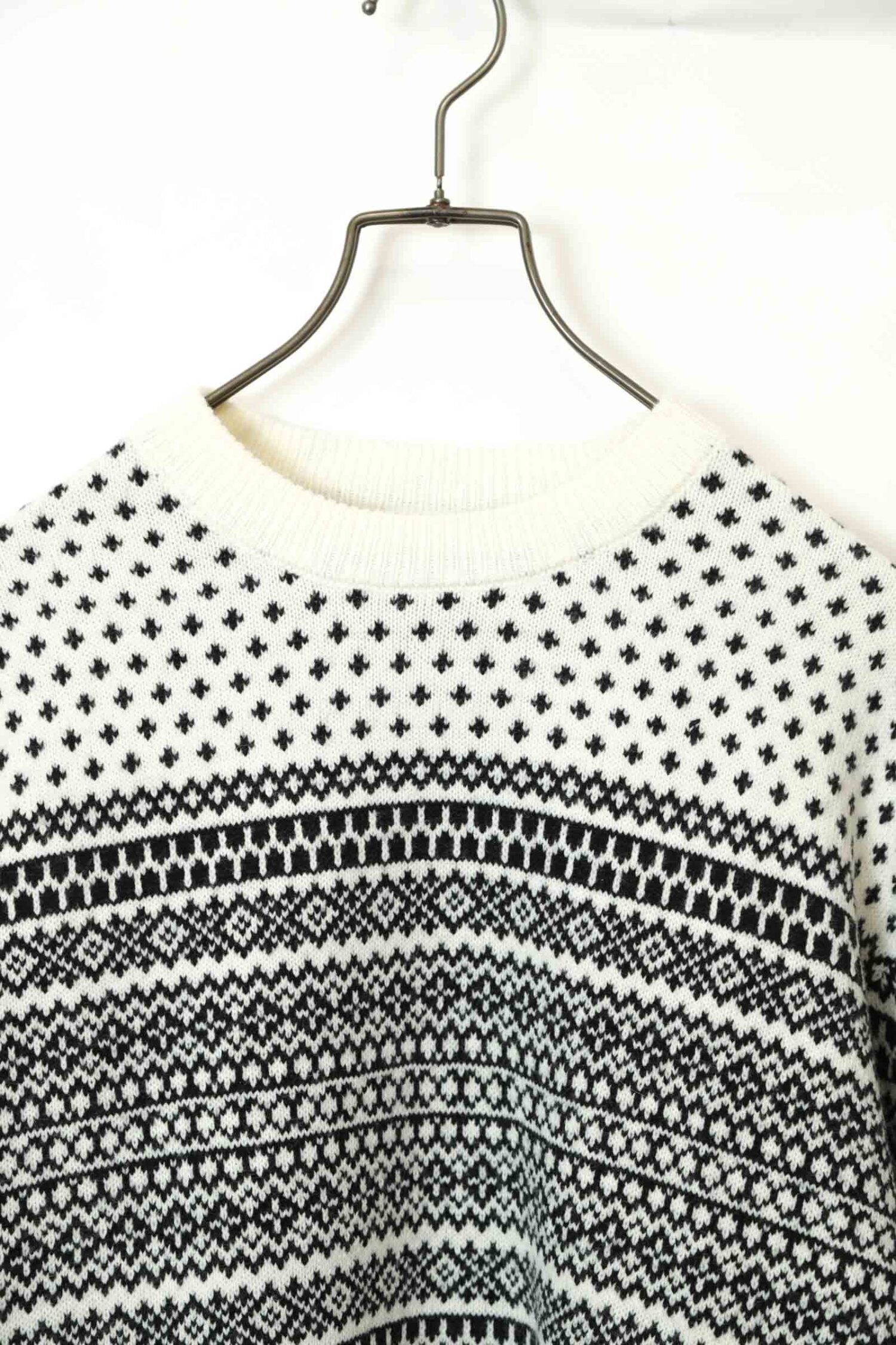 Alternative view of VINTAGE PATTERN KNITED SWEATER/XL