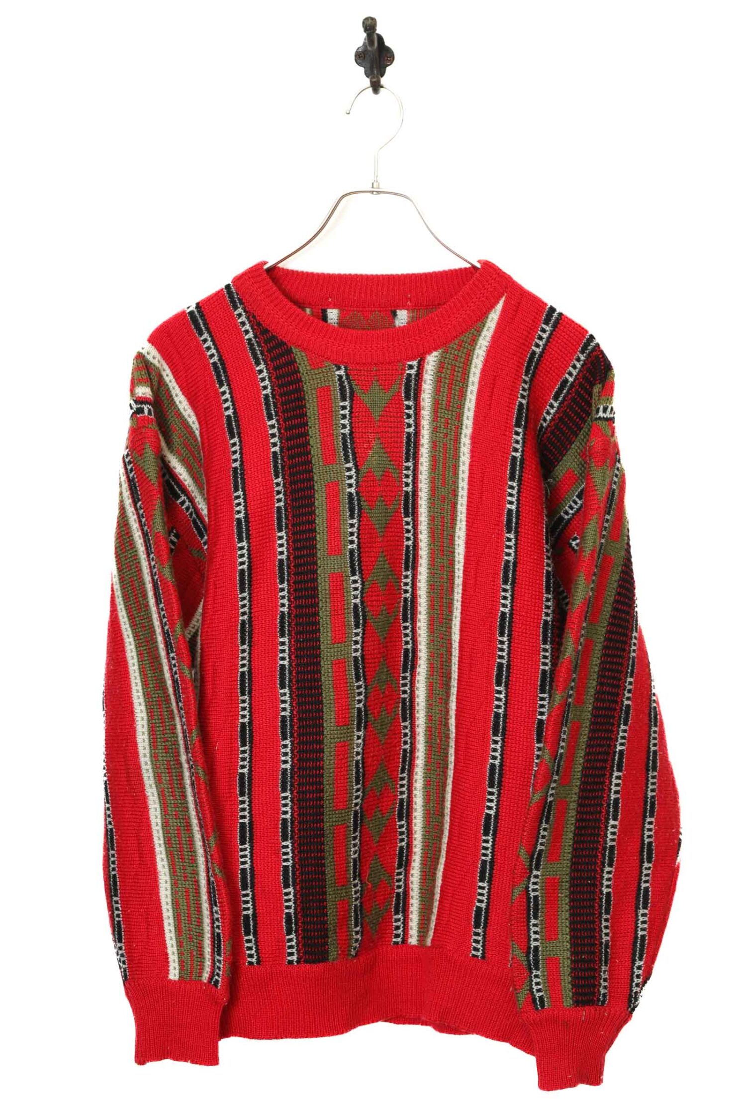 VINTAGE PATTERN KNITED SWEATER/L