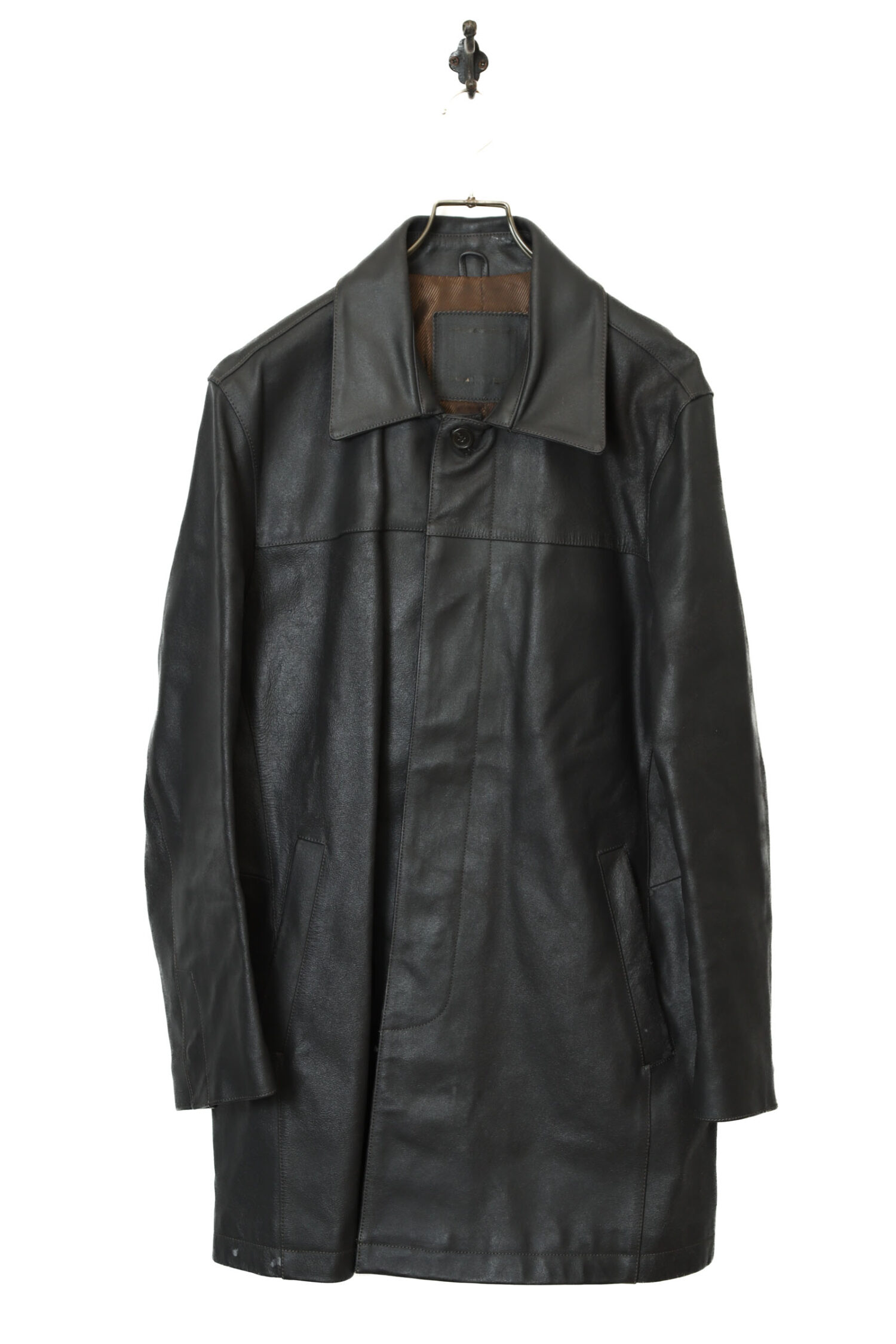 ジャケット・アウター VINTAGE COW LEATHER JACKET BLACK VINTAGE COW LEATHER JACKET/M | 古着屋FERANTRACING【公式】|東京