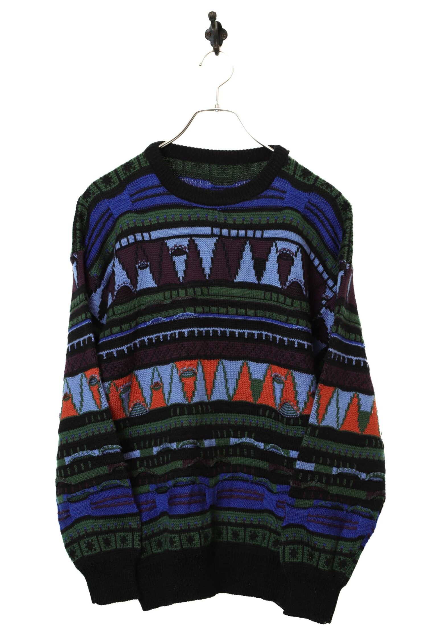 VINTAGE PATTERN KNITED SWEATER/L