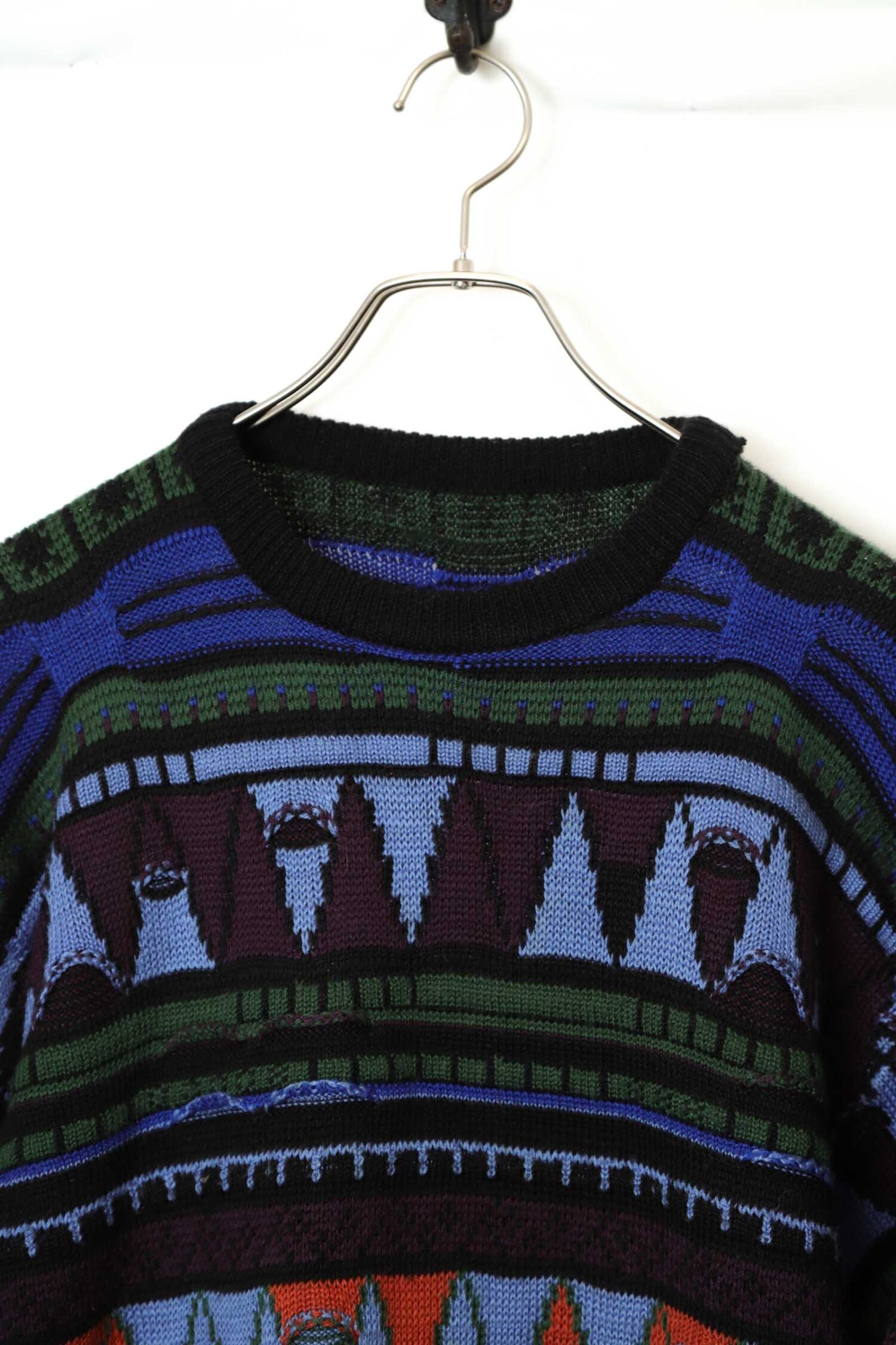 Alternative view of VINTAGE PATTERN KNITED SWEATER/L