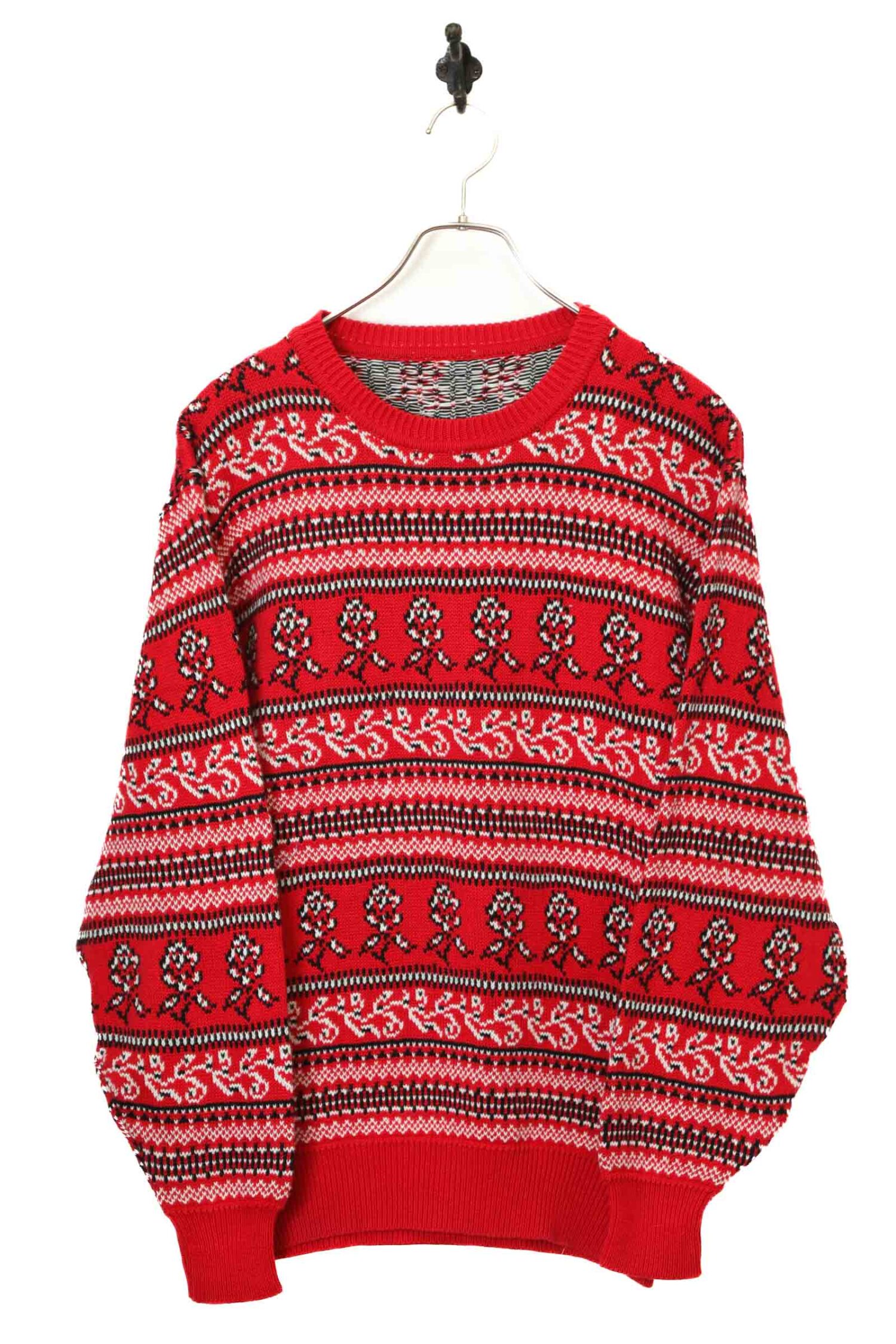 VINTAGE PATTERN KNITED SWEATER/M
