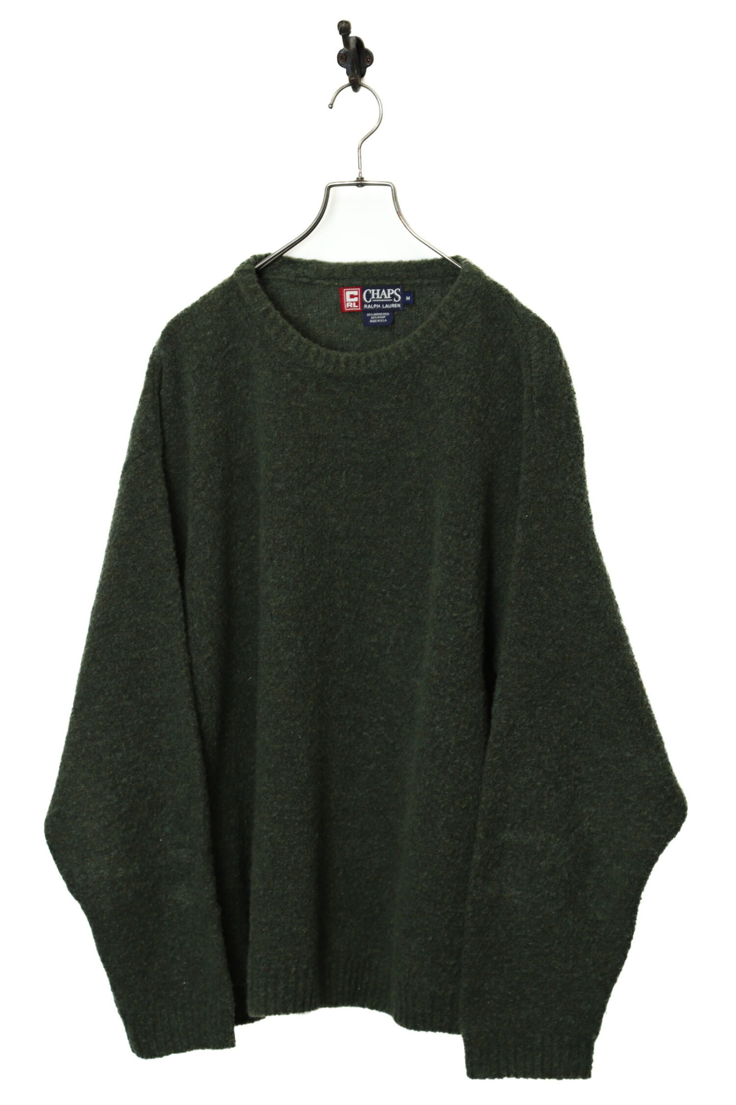 USED RALPH LAUREN KNITED SWEATER/MADE IN USA/M
