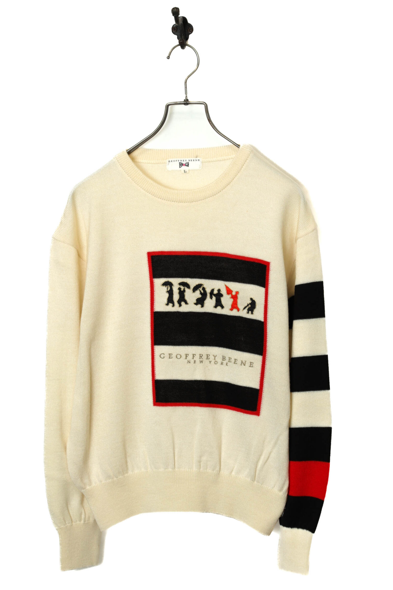 USED GRAPHIC KNITED SWEATER/L