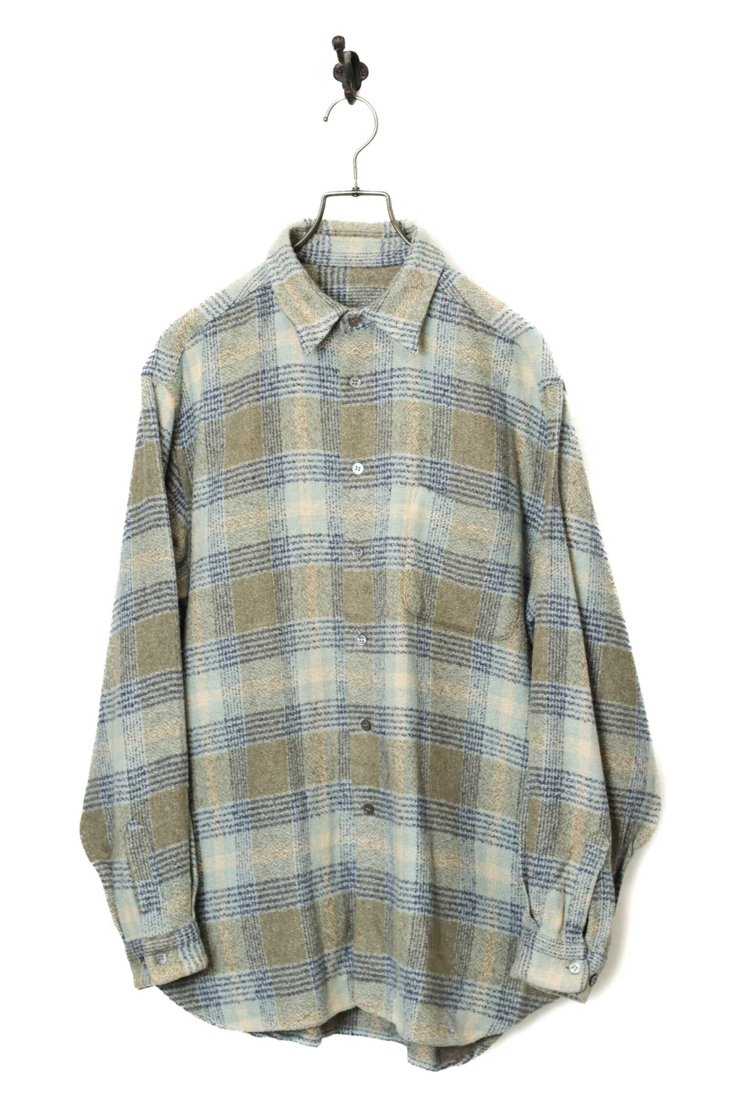 VINTAGE CHECK PATTERN SHIRT/L