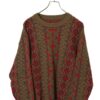 VINTAGE PATTERN KNITED SWEATER/XL