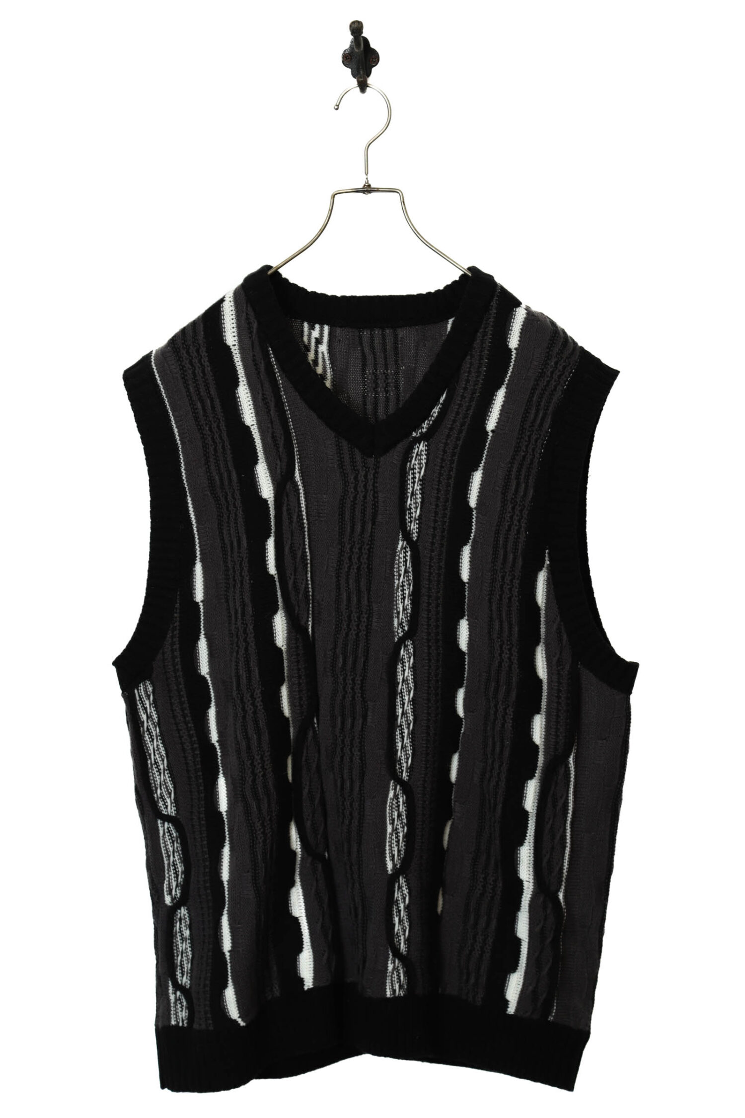 VINTAGE 3D KNITED VEST/L