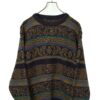 VINTAGE PATTERN KNITED SWEATER/L