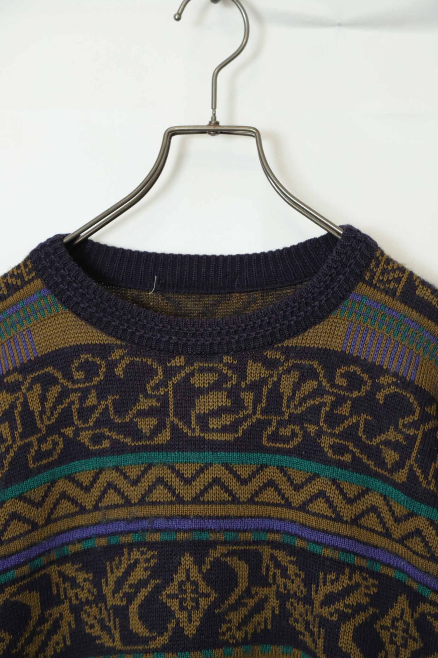 Alternative view of VINTAGE PATTERN KNITED SWEATER/L