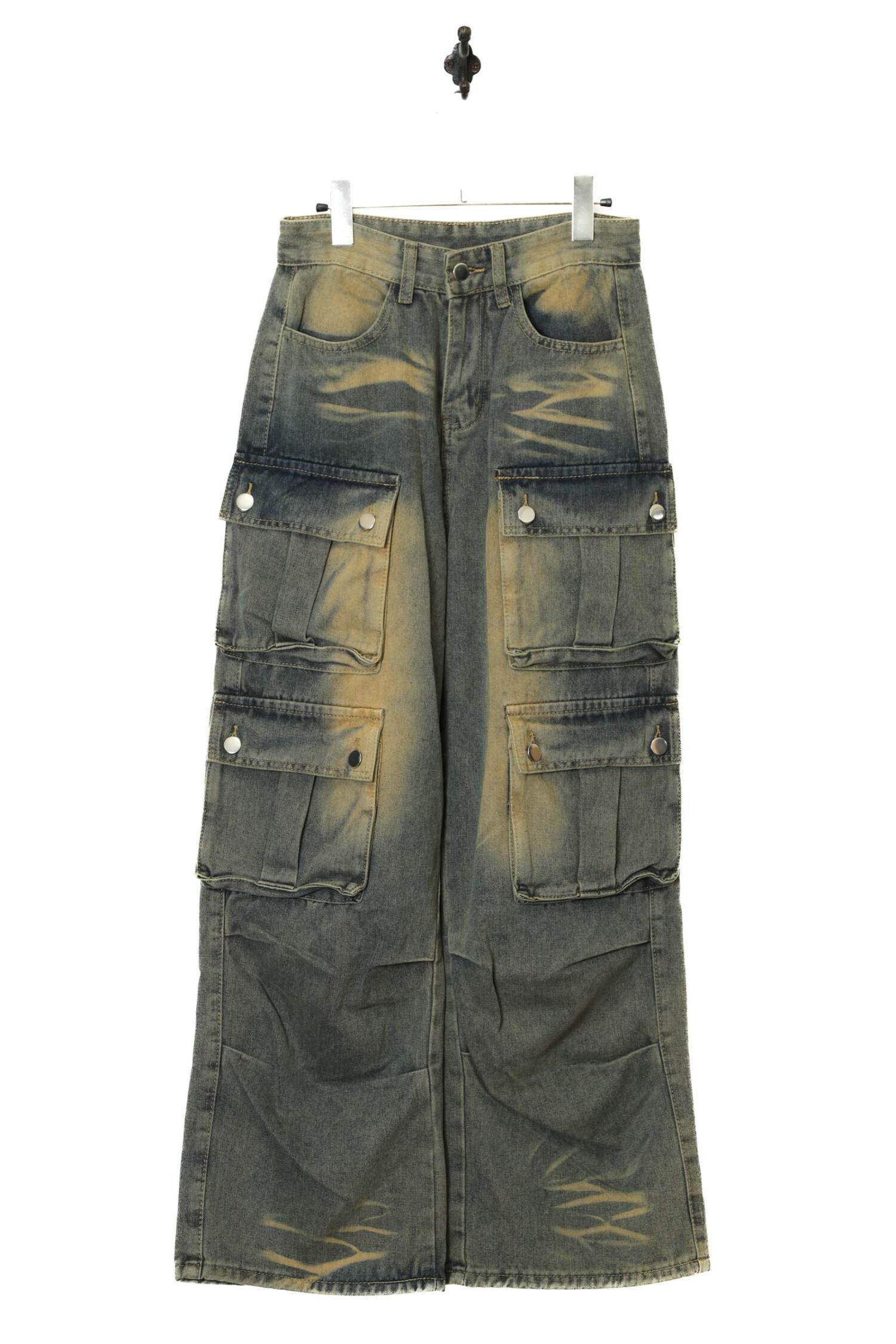 VINTAGE DENIM CARGO PANTS/W70