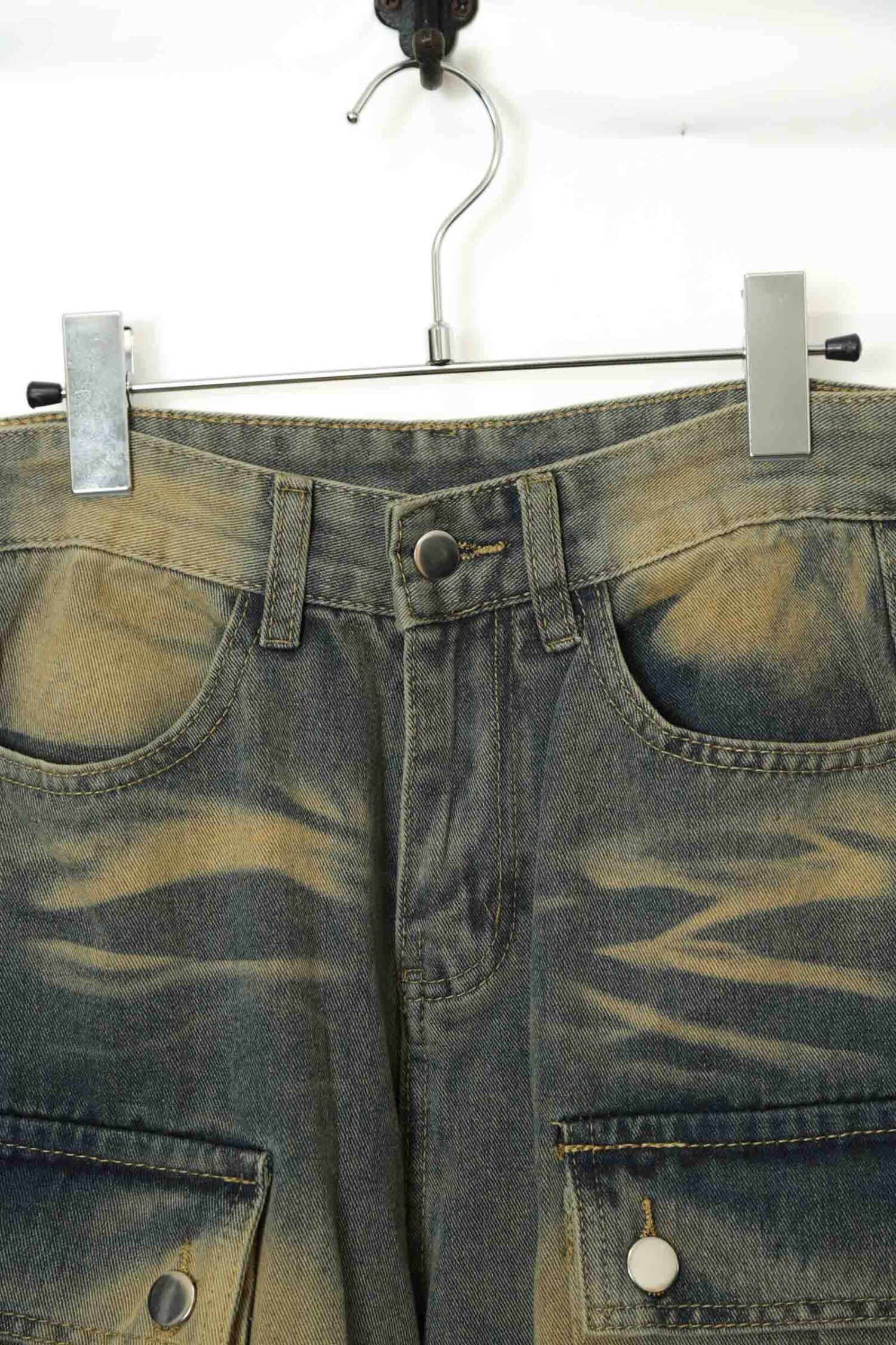 Alternative view of VINTAGE DENIM CARGO PANTS/W70