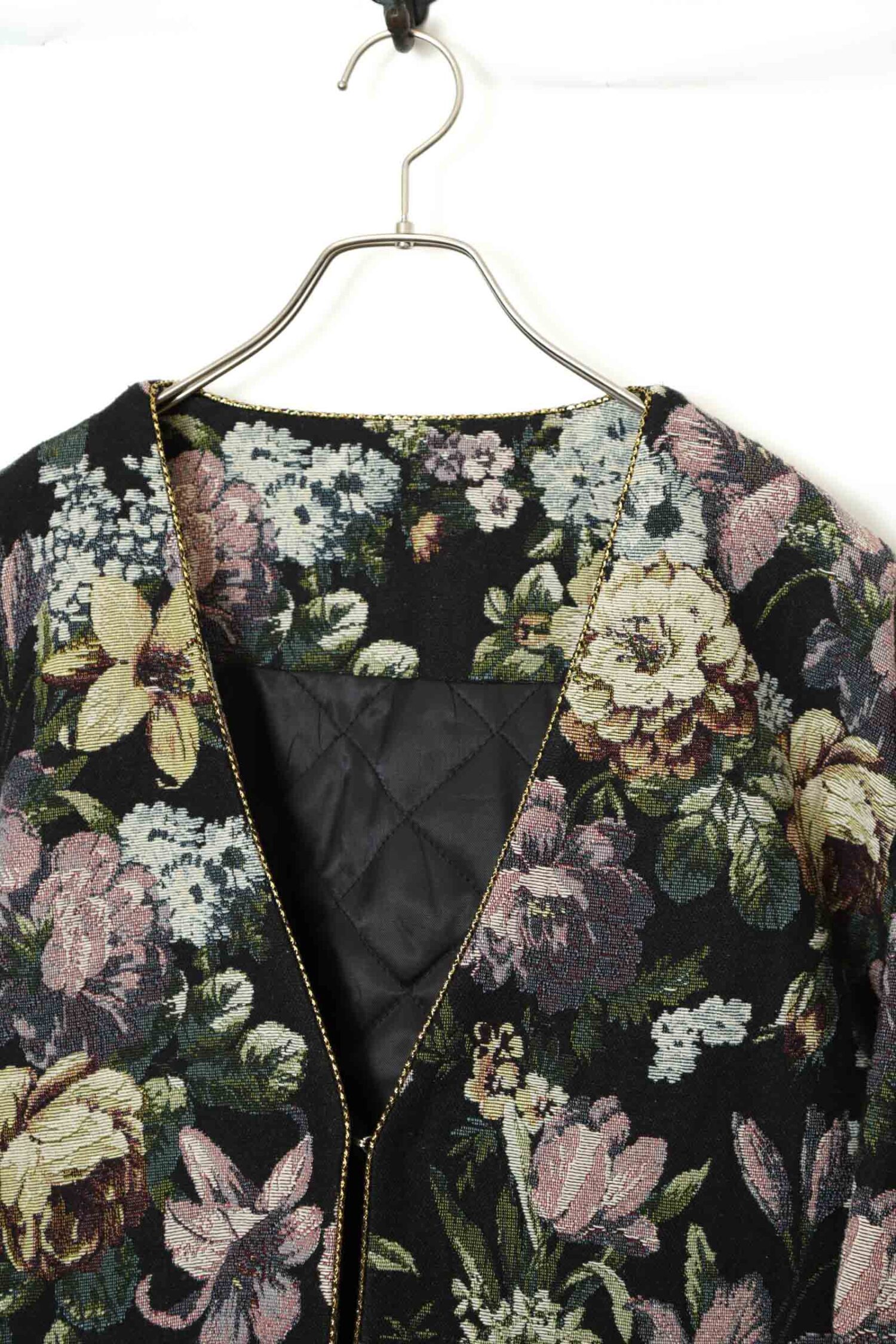 Alternative view of VINTAGE JACQUARD PATTERN COAT/L