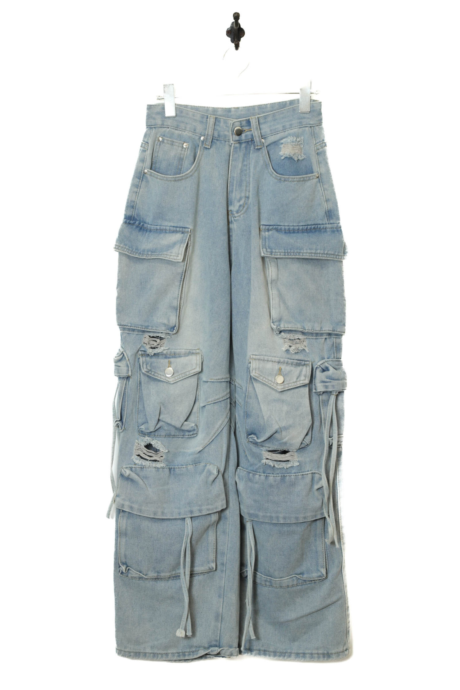 VINTAGE DENIM CARGO PANTS/W66