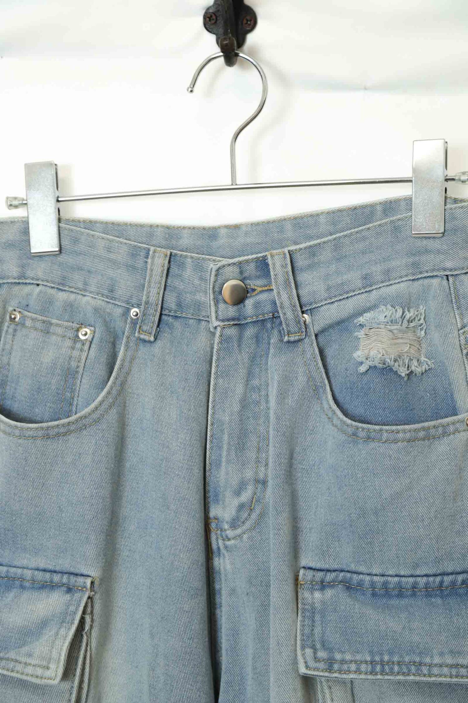 Alternative view of VINTAGE DENIM CARGO PANTS/W66