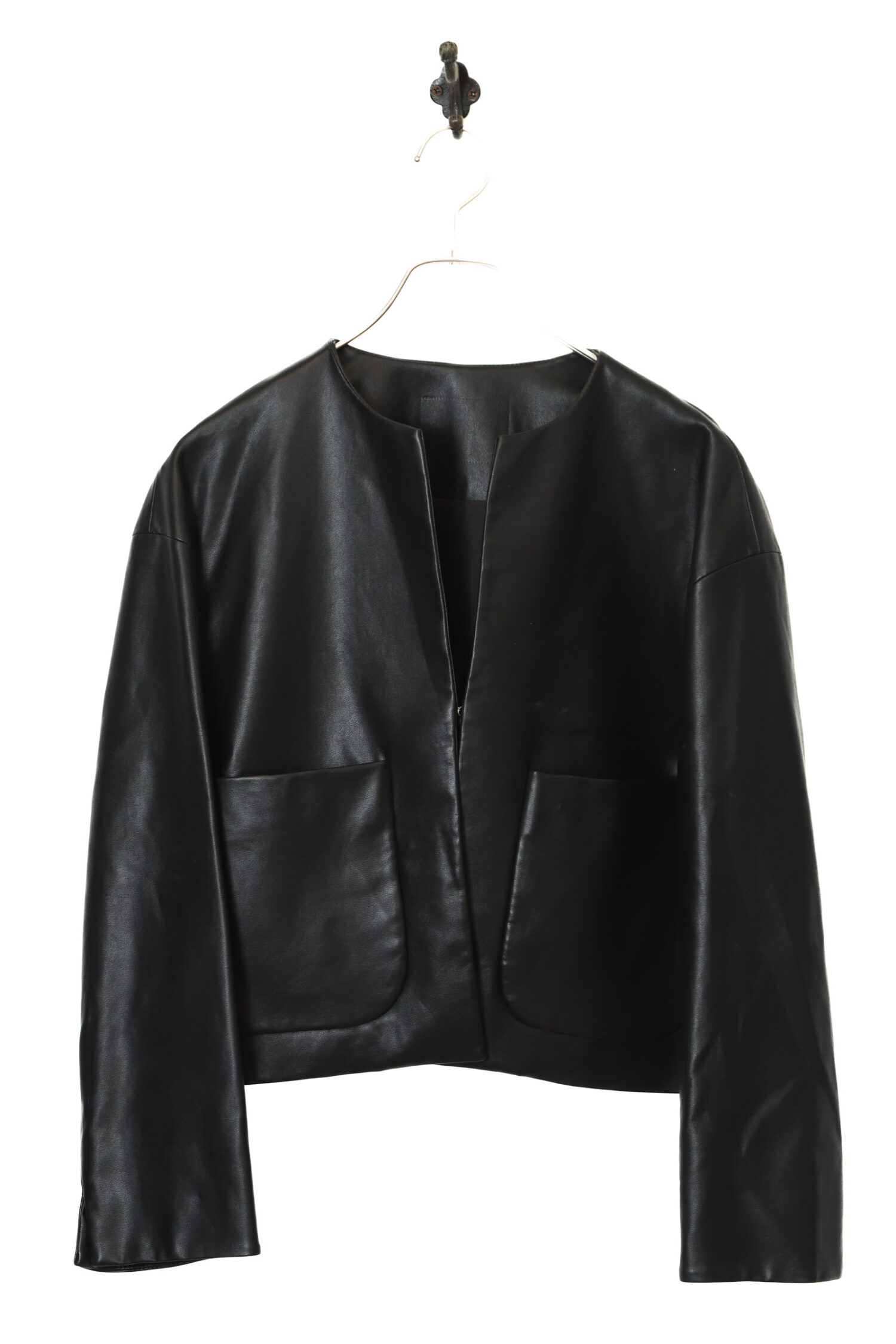 VINTAGE FAKE LEATHER JACKET/M