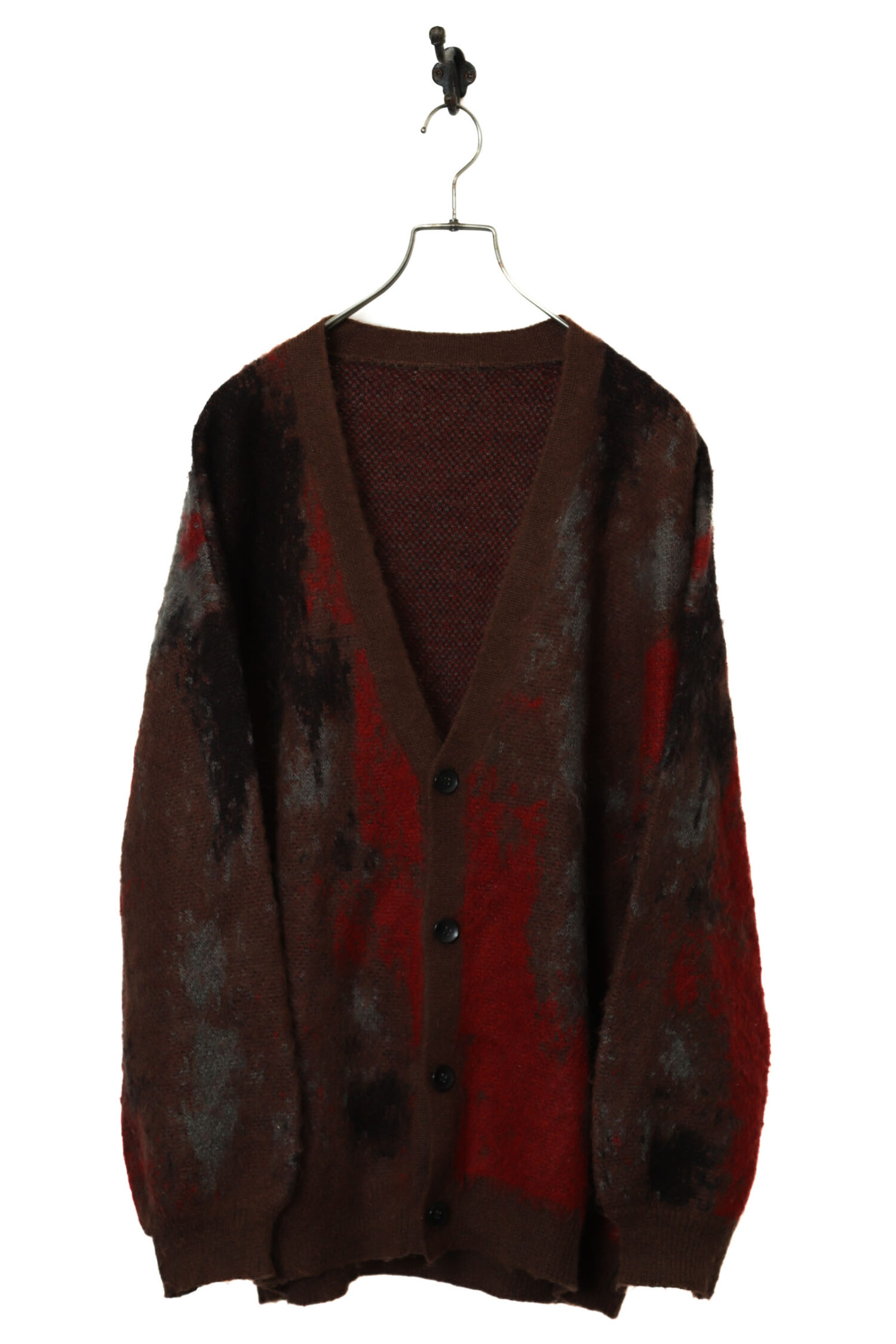 VINTAGE PATTERNED KNITED CARDIGAN/XL