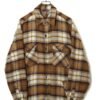 VINTAGE WOOLY CHECK PATTERN COVERALL JACKET/XL