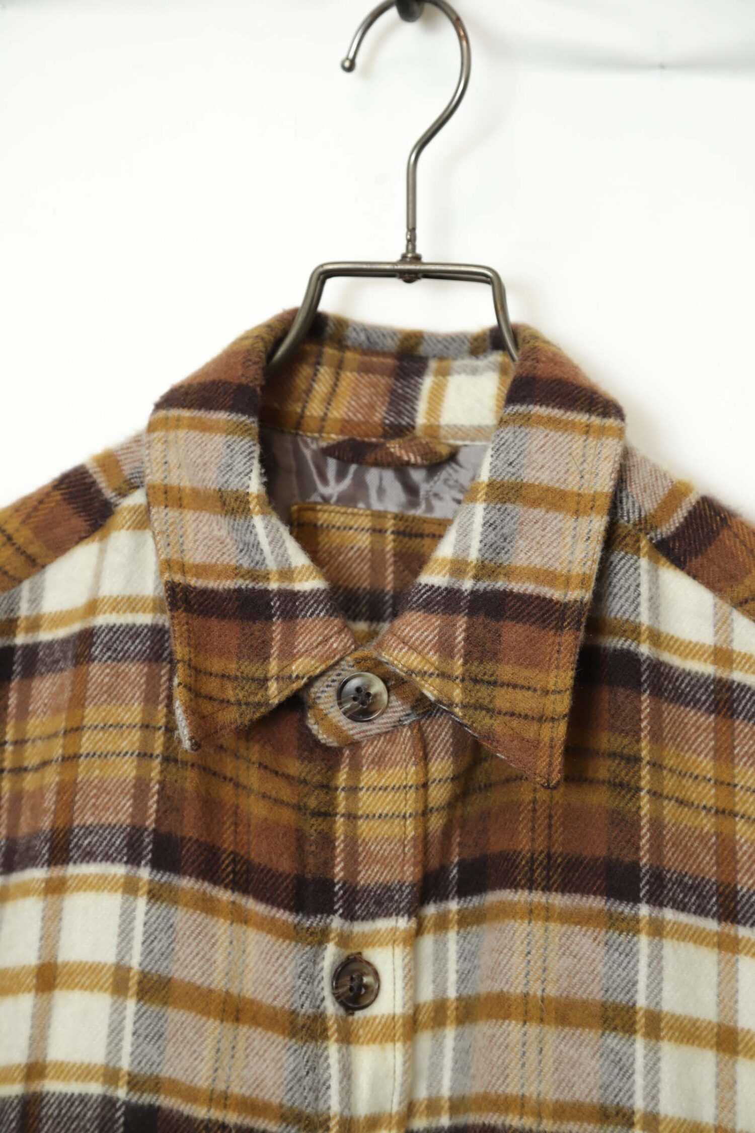 Alternative view of VINTAGE WOOLY CHECK PATTERN COVERALL JACKET/XL