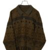 VINTAGE PATTERN KNITED PULL-OVER SWEATER/L