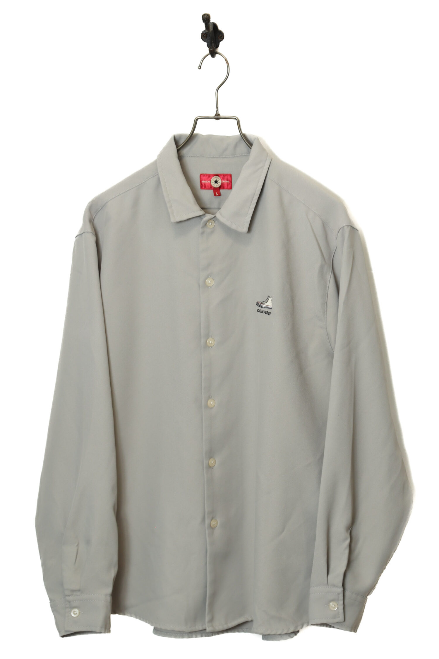 USED CONVERSE OPEN COLLAR SHIRT/L
