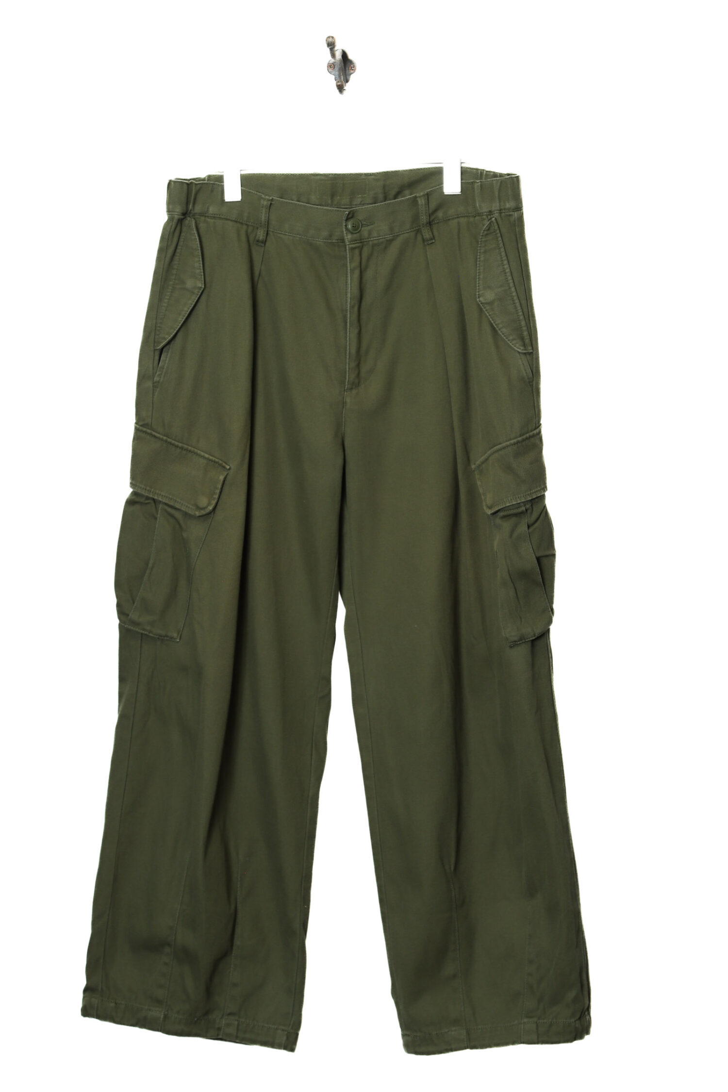 VINTAGE MILITARY DESIGN WIDE CARGO PANTS/W84
