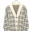 VINTAGE PATTERN KNITED CARDIGAN/L