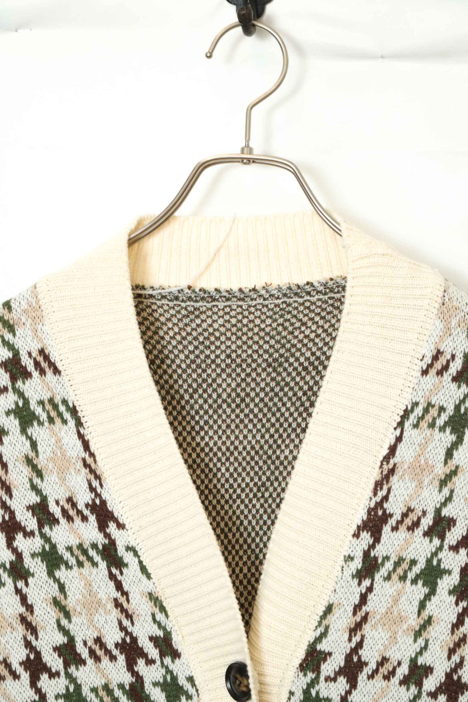 Alternative view of VINTAGE PATTERN KNITED CARDIGAN/L