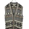 VINTAGE PATTERNED KNITED VEST/MADE IN ITALY/L