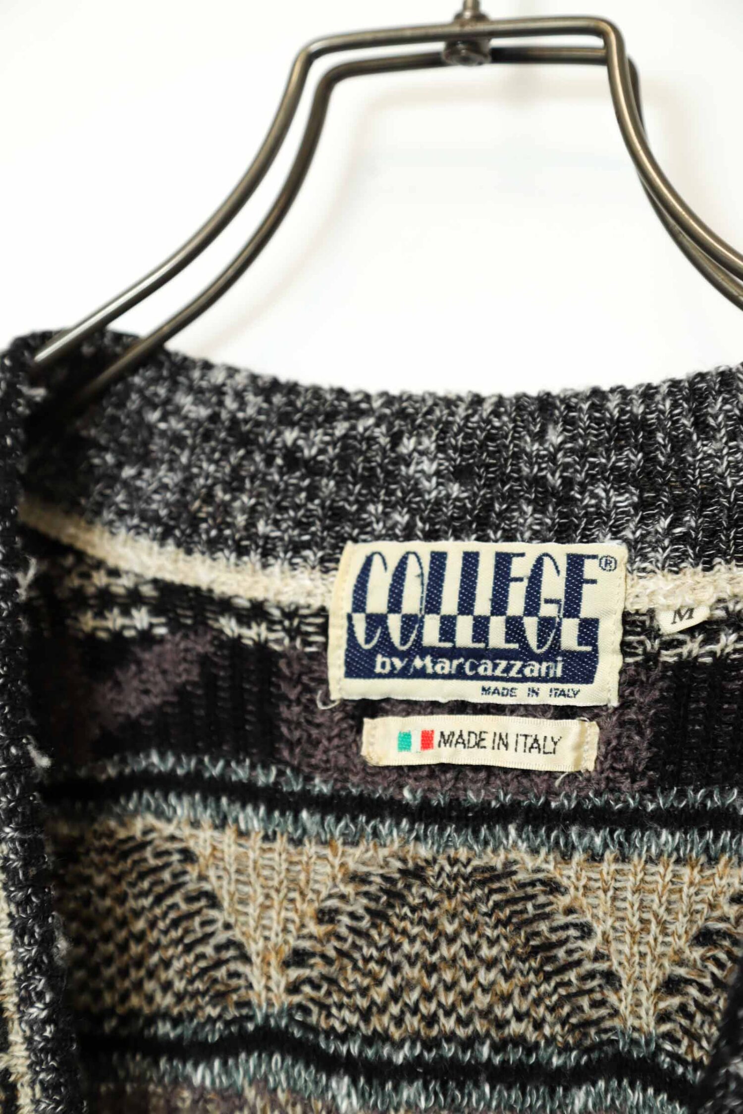 Alternative view of VINTAGE PATTERNED KNITED VEST/MADE IN ITALY/L