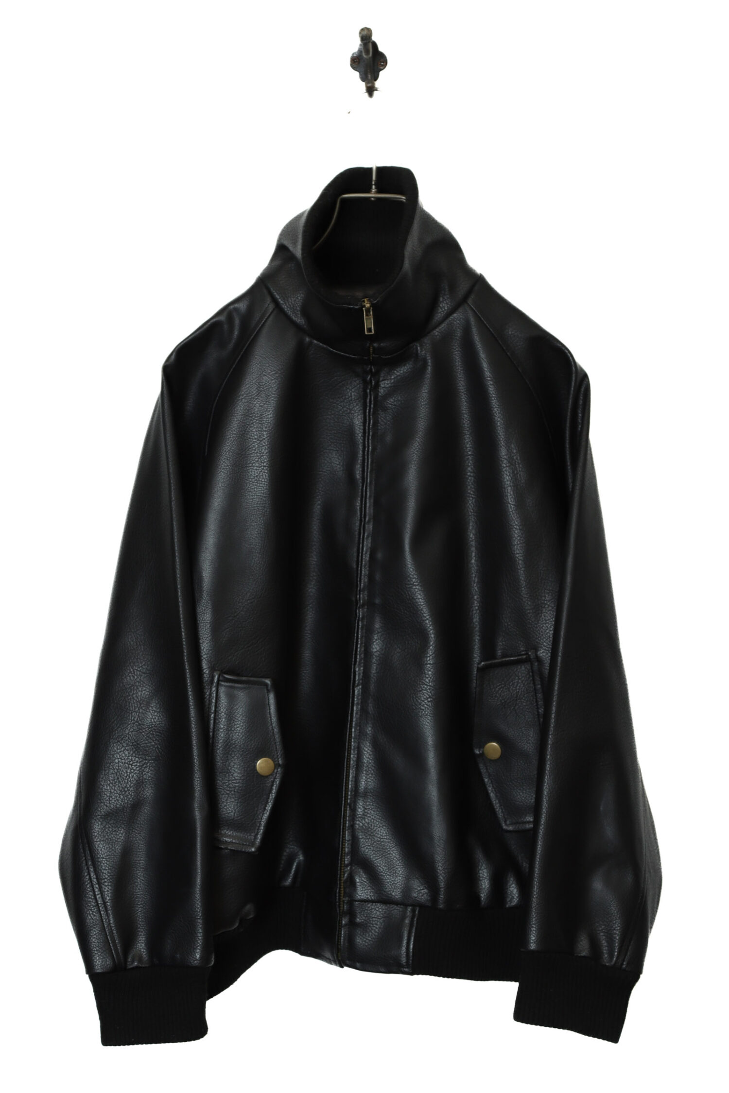 VINTAGE FAKE LEATHER JACKET/XL