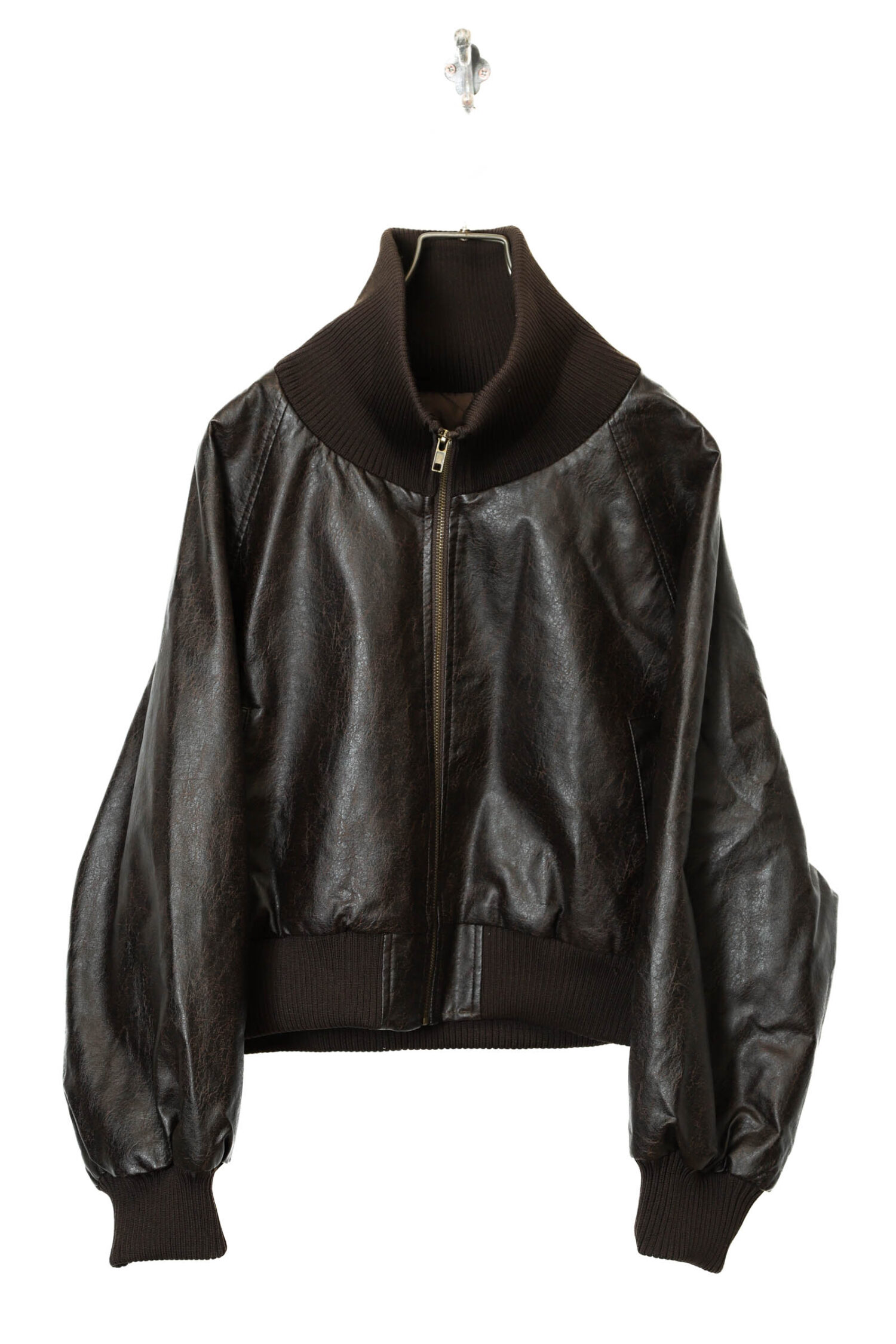 VINTAGE FAKE LEATHER JACKET/XL