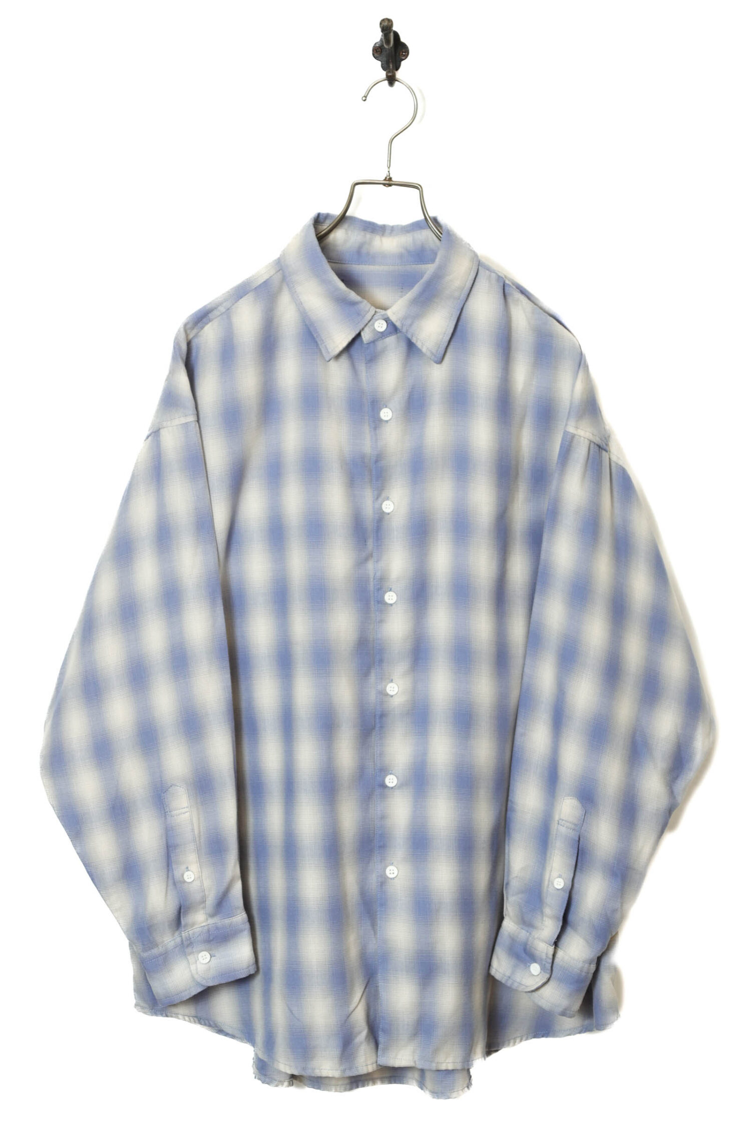 VINTAGE CHECK PATTERN SHIRT/XL