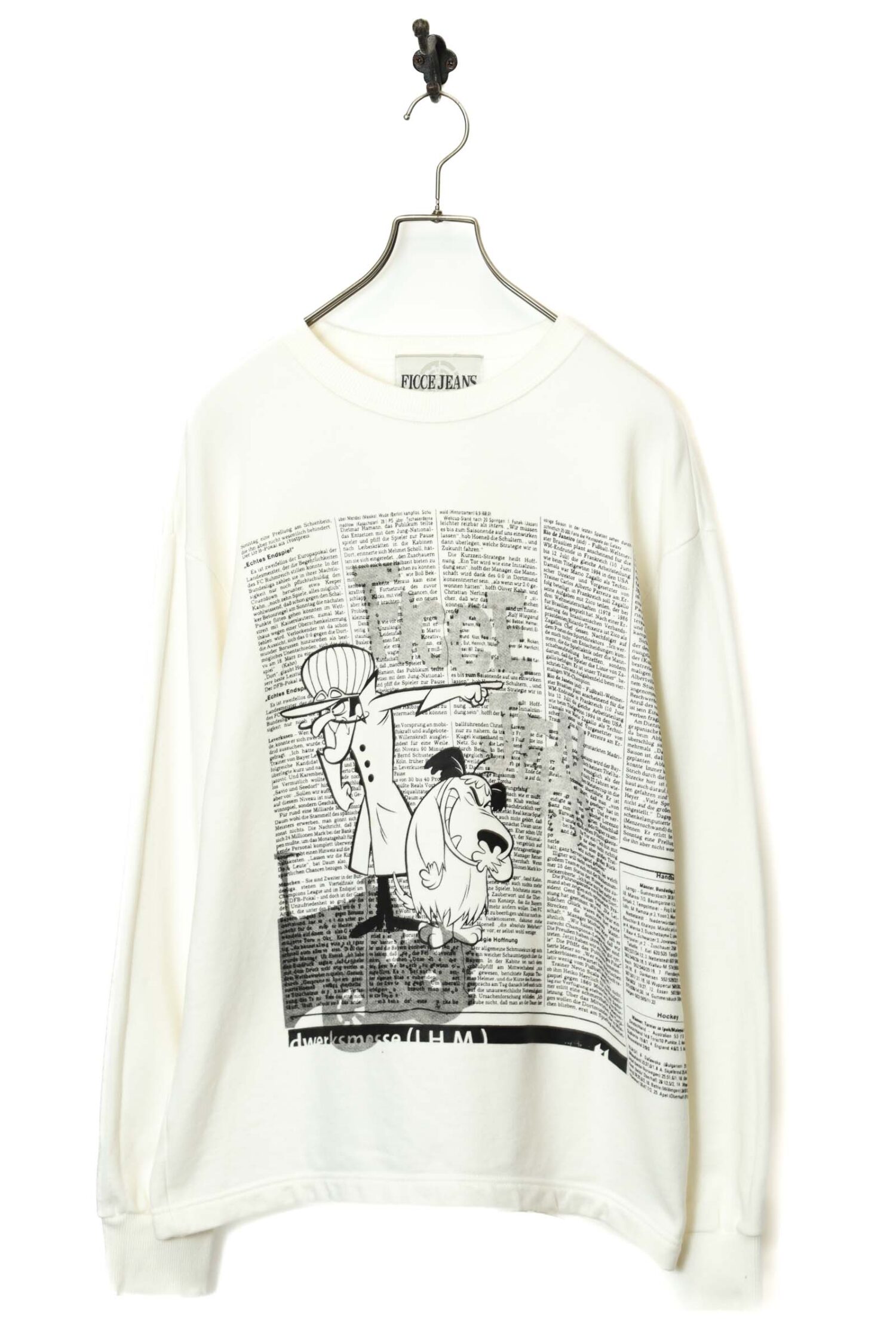 USED FICCE JEANS PRINTED SWEAT SHIRT/L