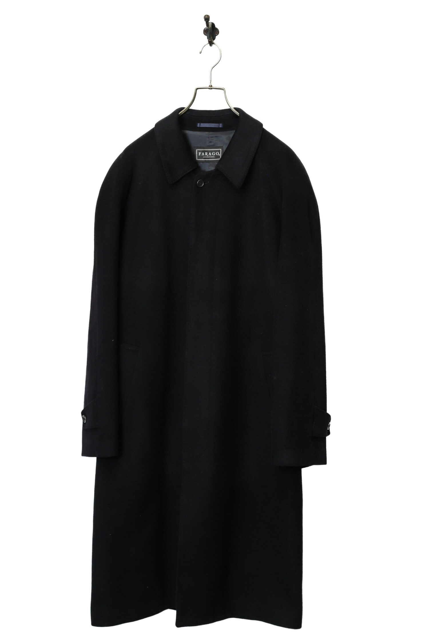 USED CASHMERE CONVERTIBLE COLLAR COAT/L