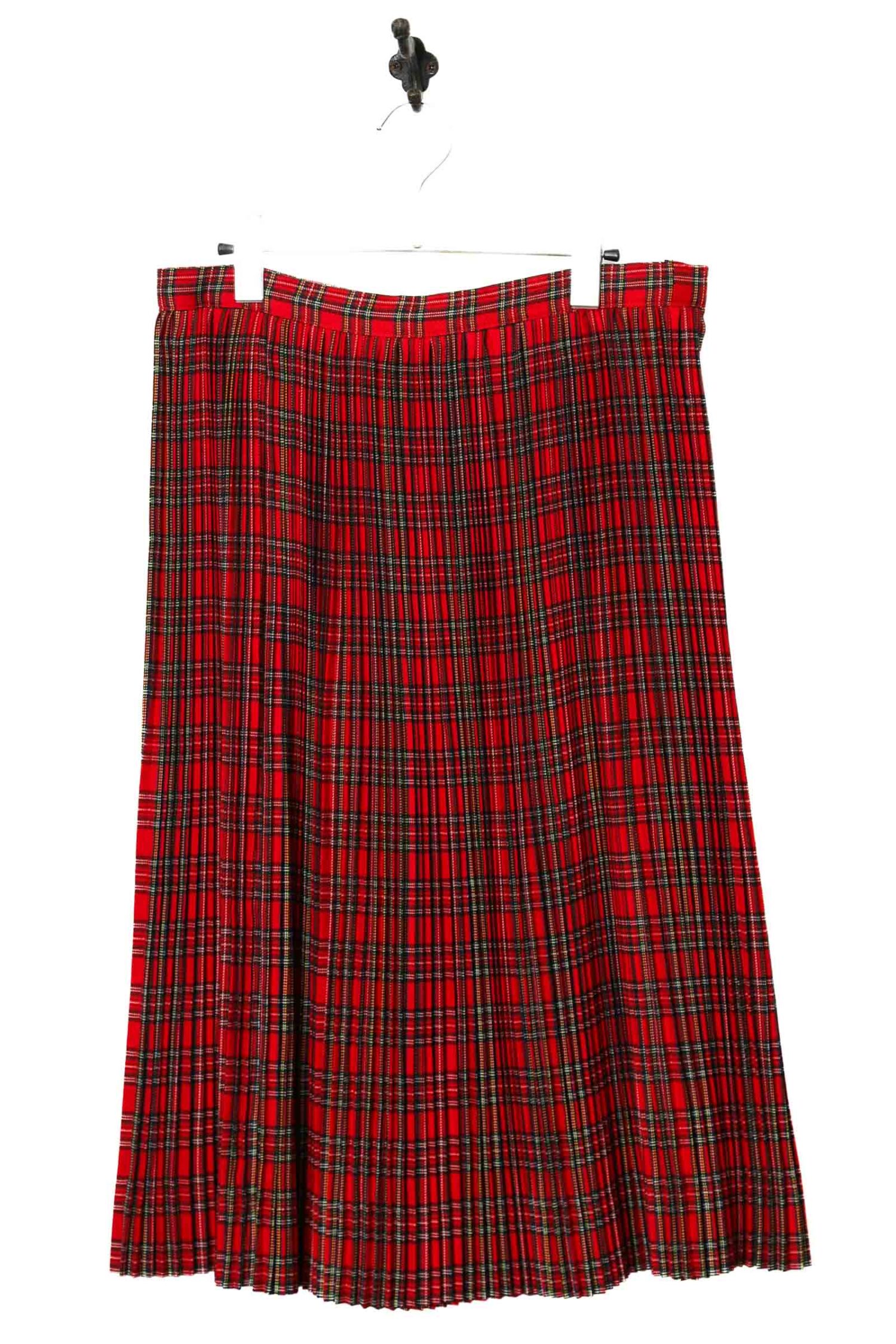 VINTAGE CHECK PLEATED SKIRT/W78