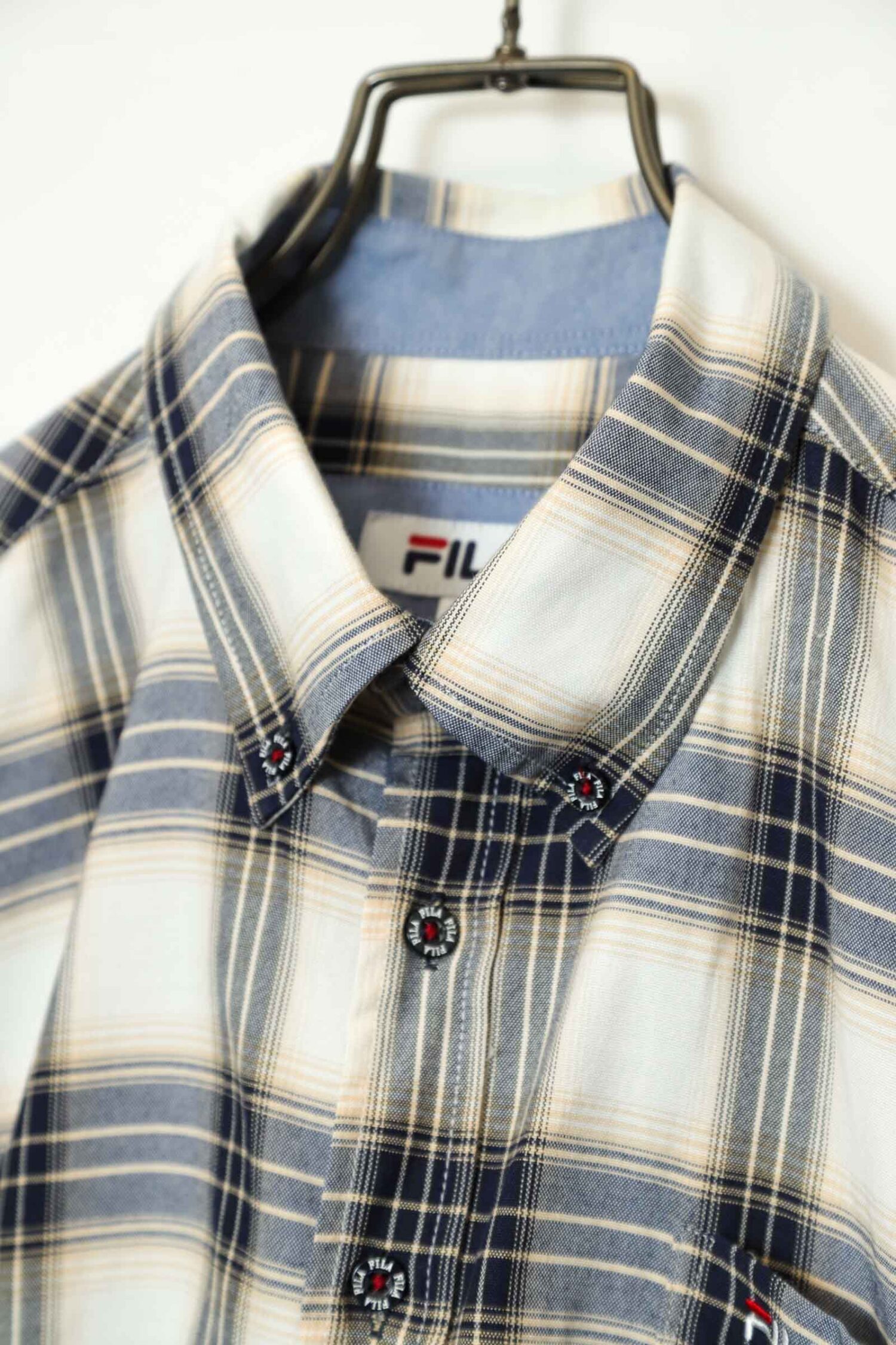 Alternative view of USED FILA CHECK PATTERN SHIRT/M