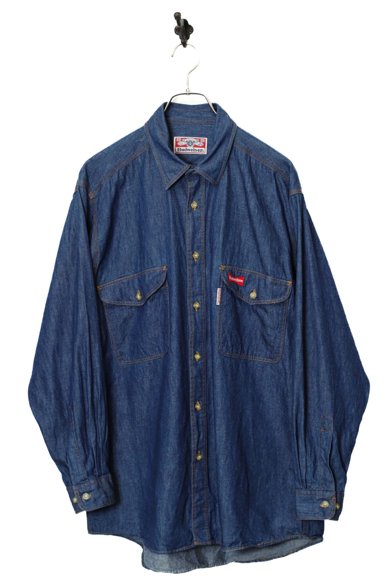 USED BUDWEISER CHAMBRAY SHIRT/L