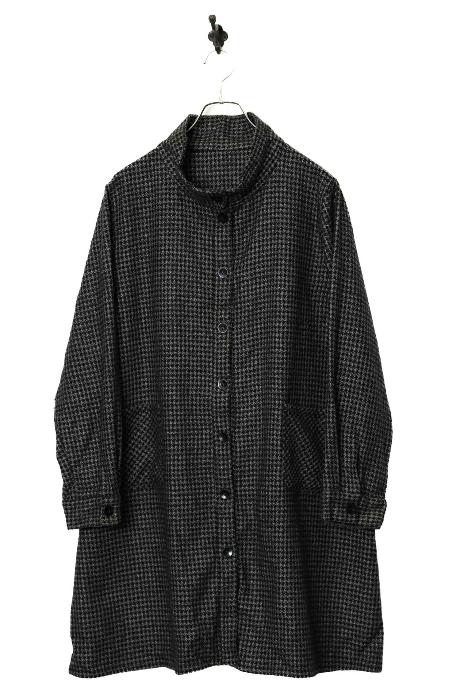 VINTAGE STAND COLLAR WOOL COAT/L