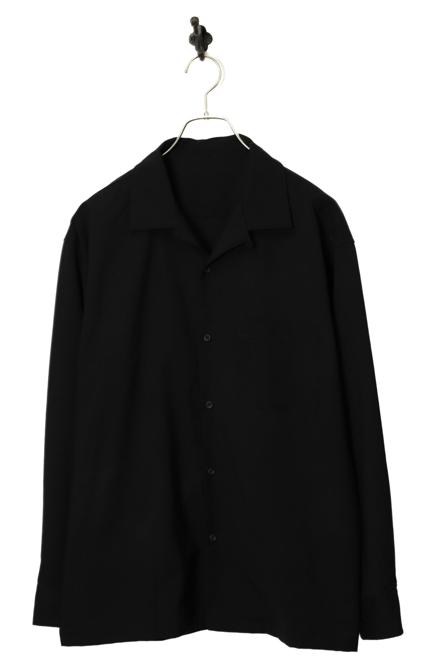 VINTAGE OPEN COLLAR SHIRT/L