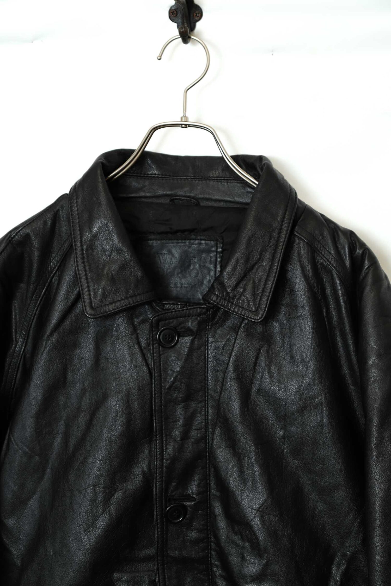 Alternative view of VINTAGE COW LEATHER JACKET/L