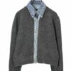 VINTAGE LAYERED DENIM JACKET/L