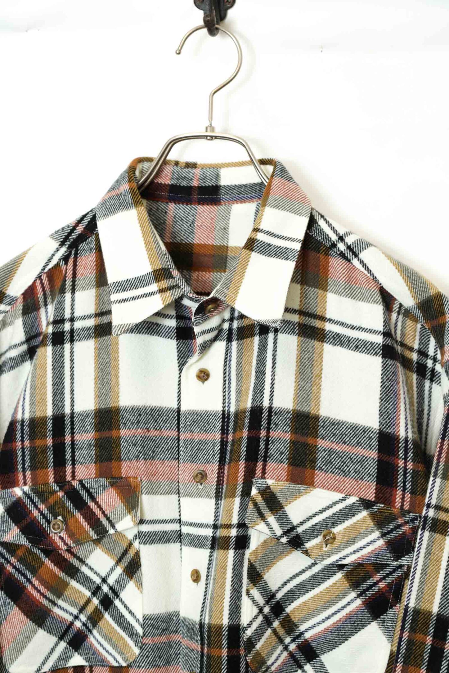 Alternative view of VINTAGE WOOLY CHECK PATTERN SHIRT/L